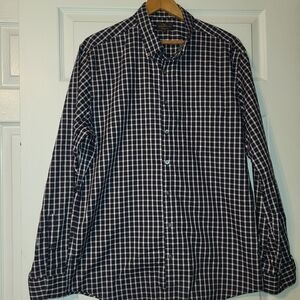 Rodd & Gunn Checked Button‎ Down Shirt Men's Size XL Cotton Blue White